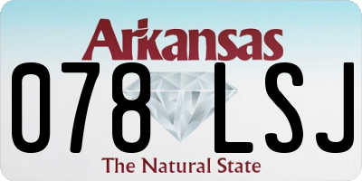 AR license plate 078LSJ