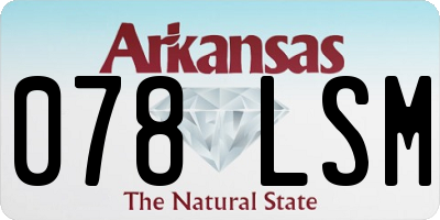 AR license plate 078LSM