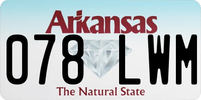 AR license plate 078LWM
