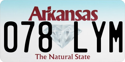 AR license plate 078LYM