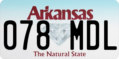 AR license plate 078MDL