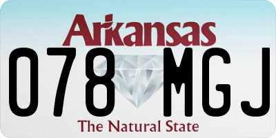 AR license plate 078MGJ