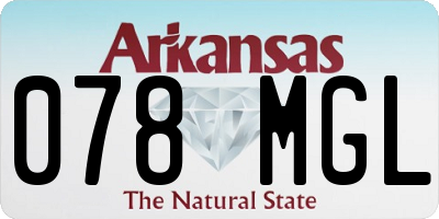 AR license plate 078MGL