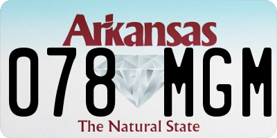 AR license plate 078MGM