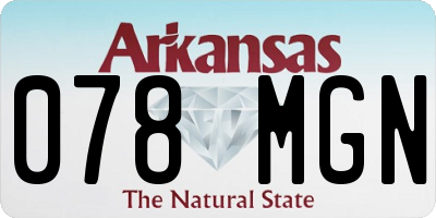 AR license plate 078MGN