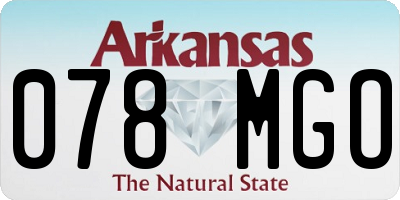 AR license plate 078MGO