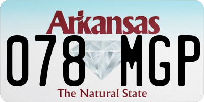 AR license plate 078MGP