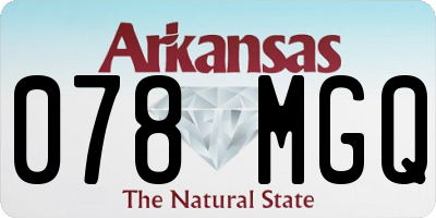 AR license plate 078MGQ