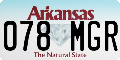 AR license plate 078MGR