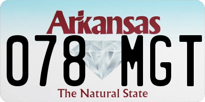 AR license plate 078MGT