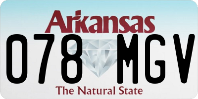 AR license plate 078MGV