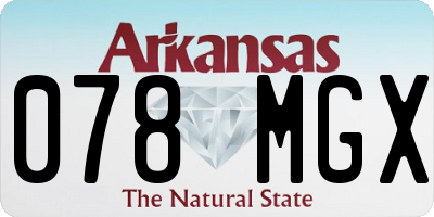 AR license plate 078MGX