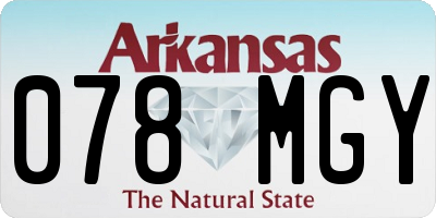 AR license plate 078MGY