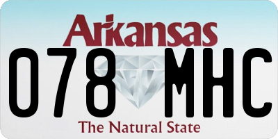 AR license plate 078MHC
