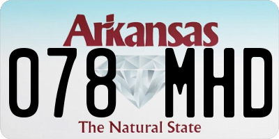AR license plate 078MHD
