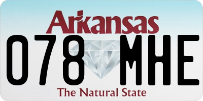 AR license plate 078MHE