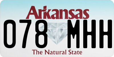 AR license plate 078MHH