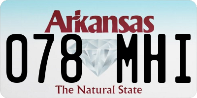 AR license plate 078MHI