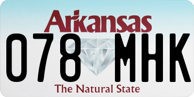AR license plate 078MHK