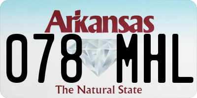 AR license plate 078MHL