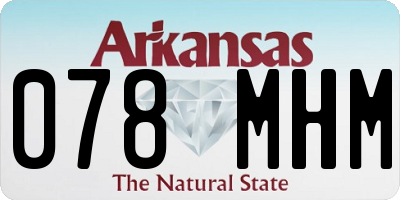 AR license plate 078MHM