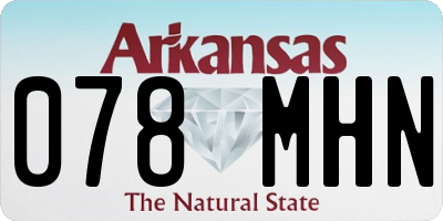 AR license plate 078MHN