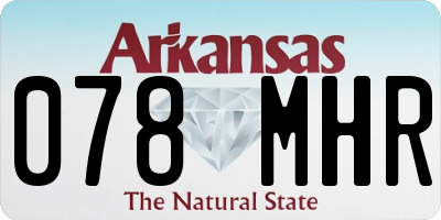 AR license plate 078MHR