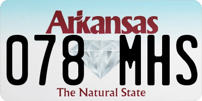 AR license plate 078MHS