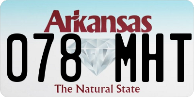 AR license plate 078MHT