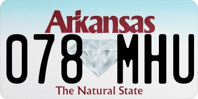 AR license plate 078MHU