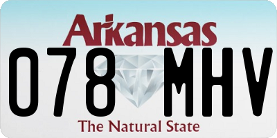 AR license plate 078MHV