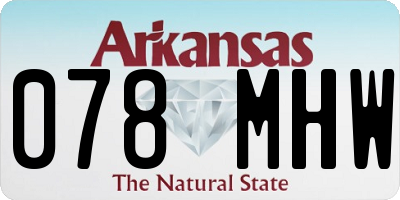 AR license plate 078MHW
