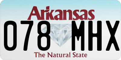 AR license plate 078MHX