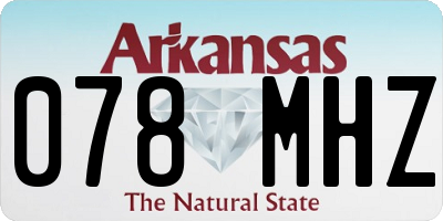 AR license plate 078MHZ