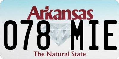 AR license plate 078MIE