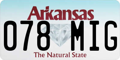 AR license plate 078MIG