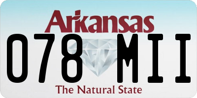 AR license plate 078MII