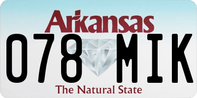 AR license plate 078MIK