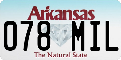 AR license plate 078MIL