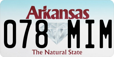 AR license plate 078MIM