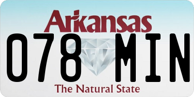 AR license plate 078MIN