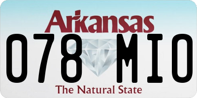 AR license plate 078MIO