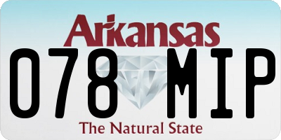 AR license plate 078MIP