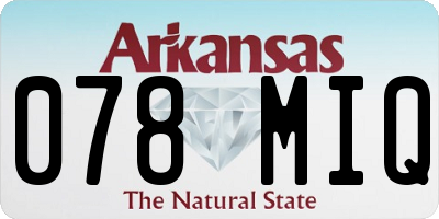 AR license plate 078MIQ