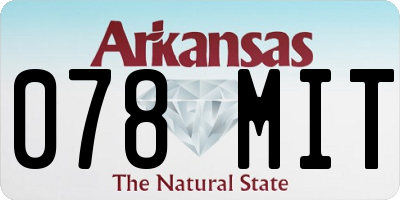 AR license plate 078MIT