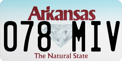 AR license plate 078MIV
