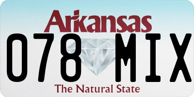 AR license plate 078MIX