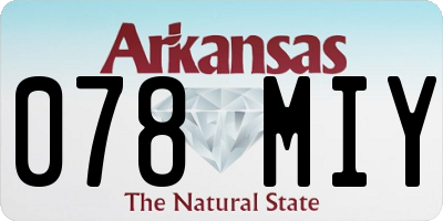 AR license plate 078MIY