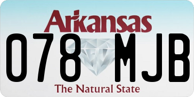 AR license plate 078MJB