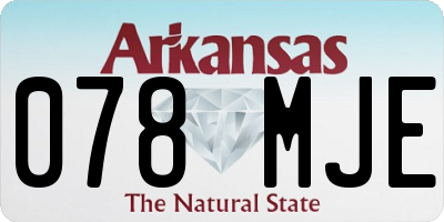 AR license plate 078MJE